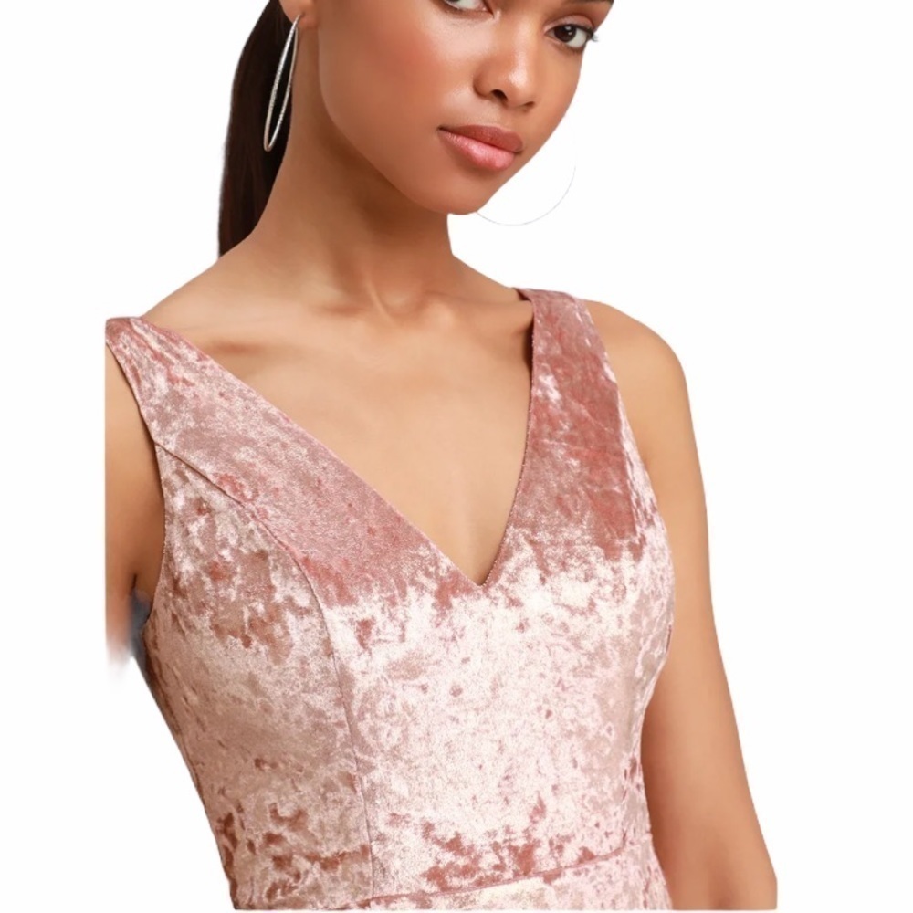 Krista Mauve Velvet Sleeveless Maxi Dress formal - Picture 4 of 4